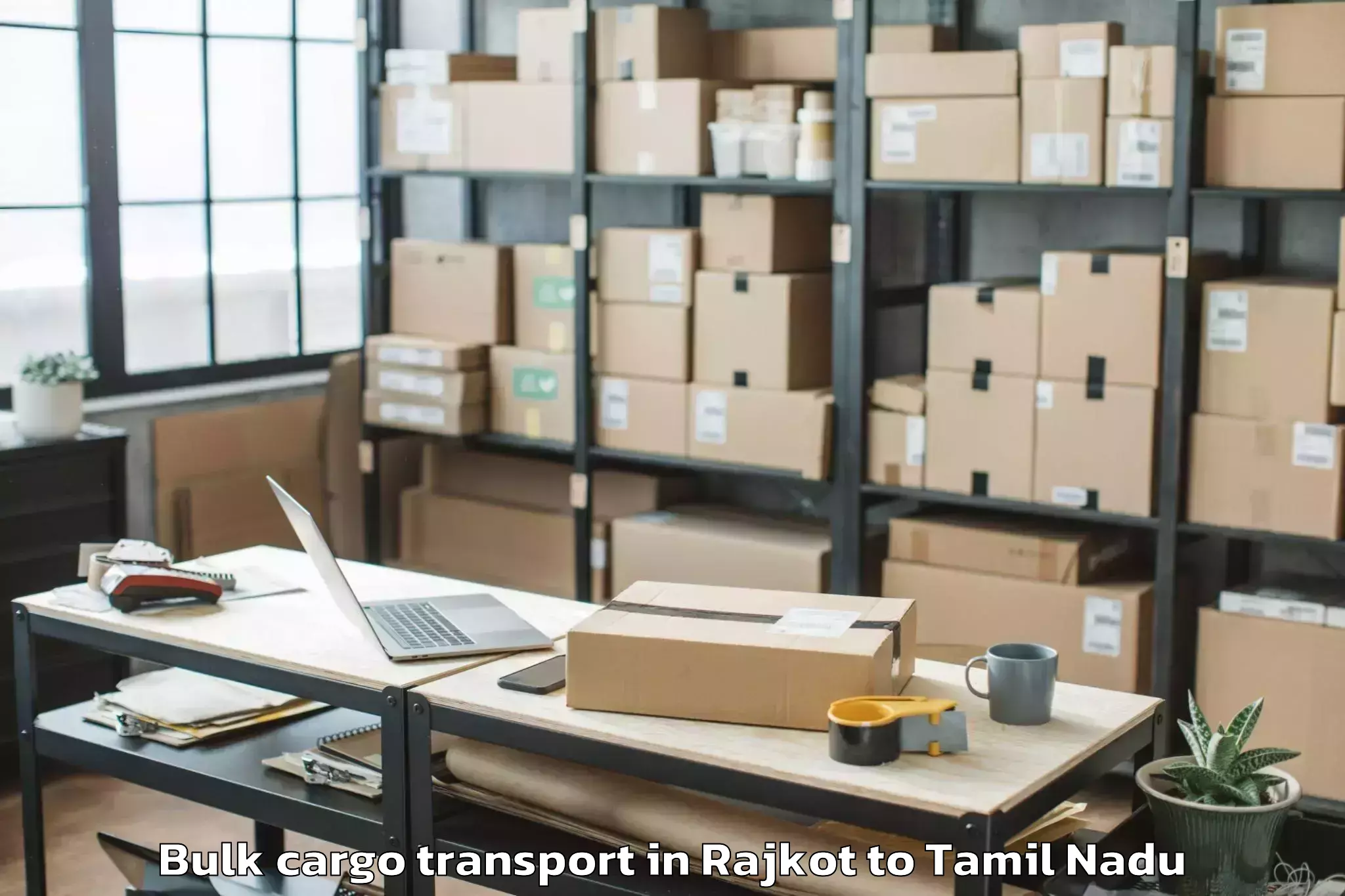 Affordable Rajkot to Kanchipuram Bulk Cargo Transport